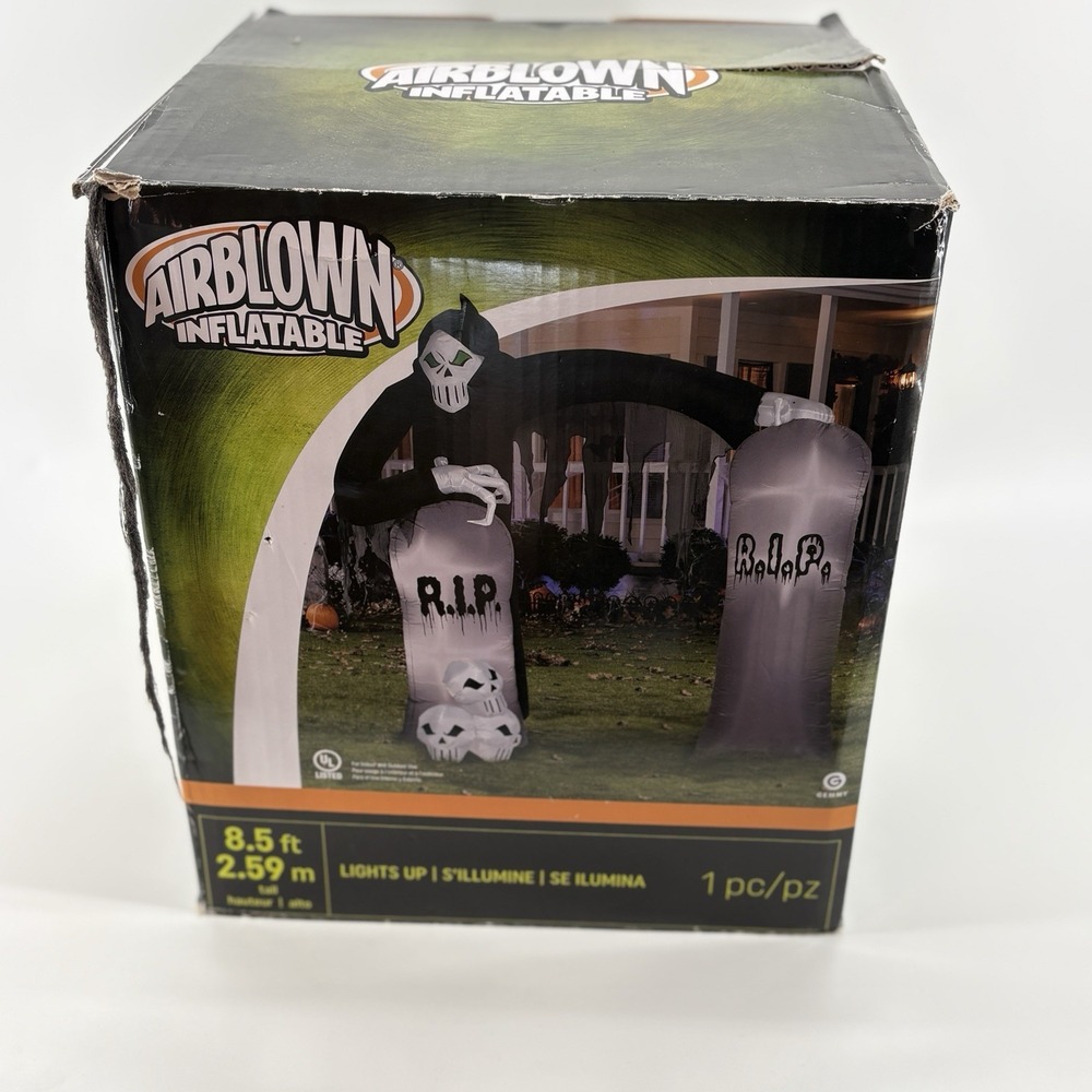 8 Foot Halloween Inflatable Ghost Skeleton Grim Reaper Yard Decoration Skulls